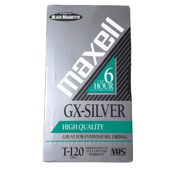 MAXELL Factory Sealed (3) 6 Hours GX-Silver Grade T-120 VHS Blank Video Tape - Picture 2 of 6